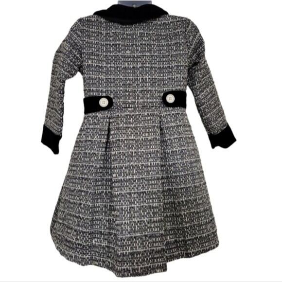 Blue Beri Gold Pea Coat With Matching Dress - Picture 4 of 12